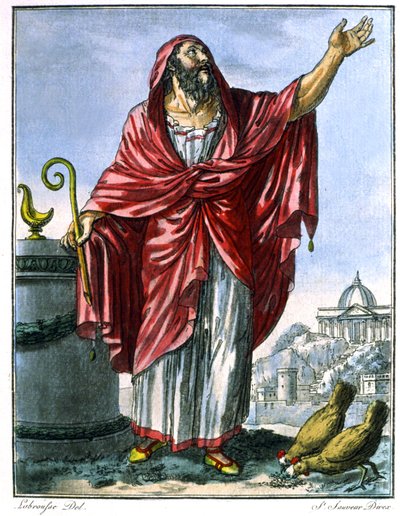 římský augur od Jacques (after) Grasset de Saint-Sauveur