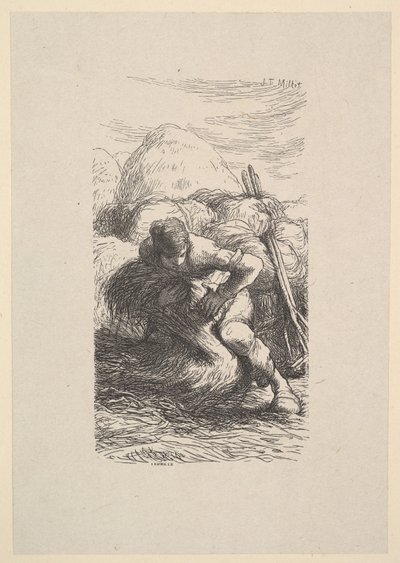 The Sheaf Binder, 1853. od Jacques Adrien Lavieille