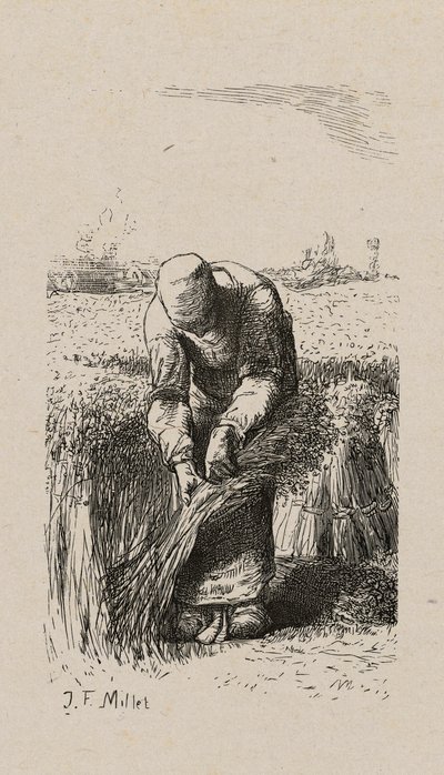 Žena Tahání Len od Jacques Adrien Lavieille