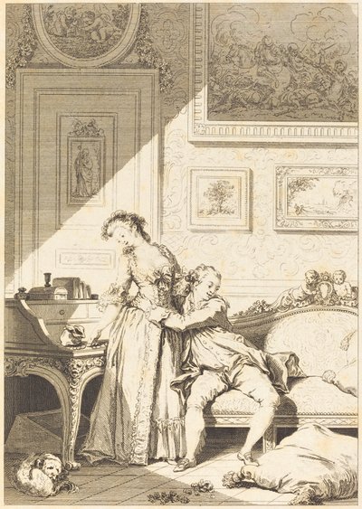 Ubohá galantní podvodnice od Jacques Aliamet and Antoine Jean Duclos after Jean Honoré Fragonard