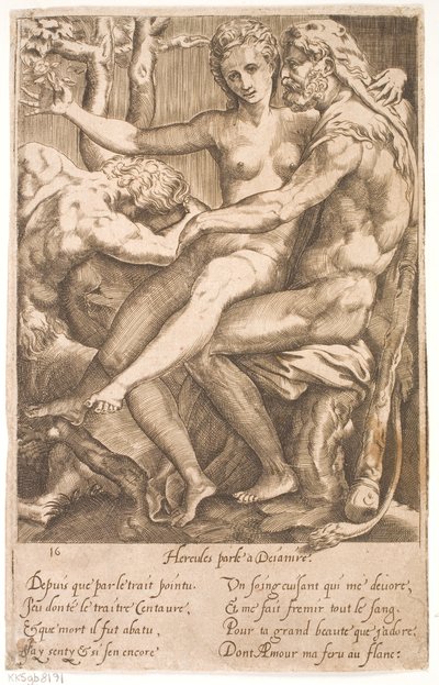 Herkules a Deianire od Jacques Androuet Ducerceau d.Æ.