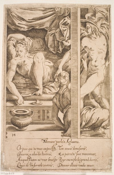 Merkur navštíví Herse od Jacques Androuet Ducerceau d.Æ.