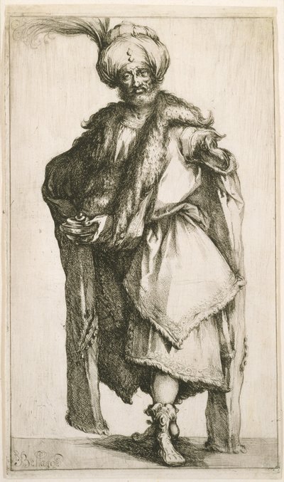 Caspar, c.1610 (lept) od Jacques Bellange