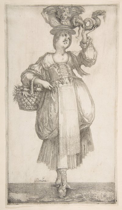 Hortulana, ze série Hortulanae, 1611. od Jacques Bellange