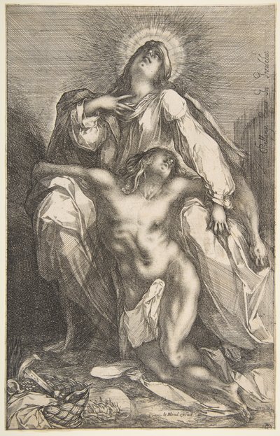 Pieta, 1612-16. od Jacques Bellange