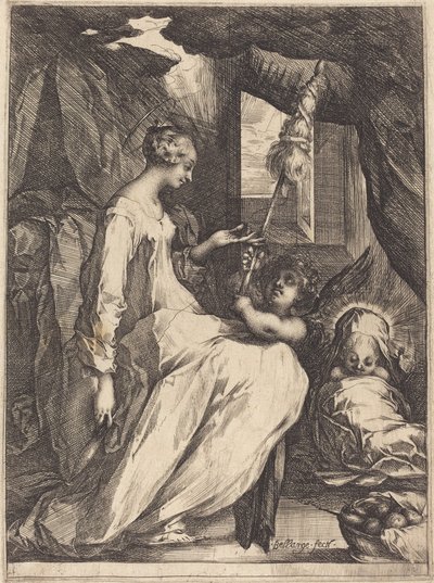 Madonna Spinning od Jacques Bellange