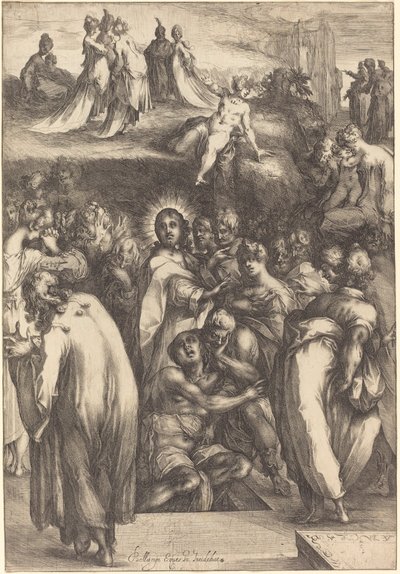 Vzkříšení Lazara. od Jacques Bellange