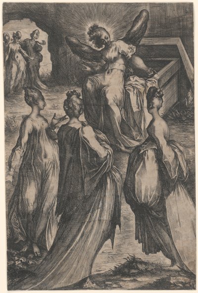 Tři Marie u hrobu od Jacques Bellange