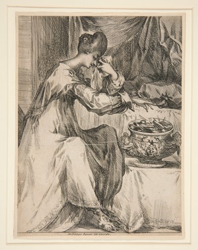 Žena v Brazier od Jacques Bellange