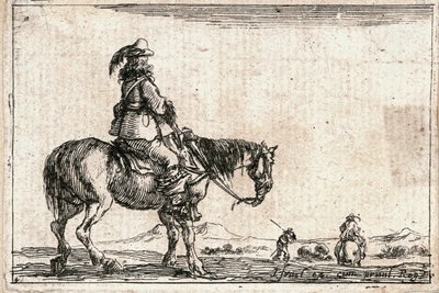 Generál na koni (rytina) od Jacques Callot