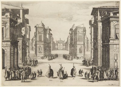 1. dějství, ze série Soliman od Jacques Callot