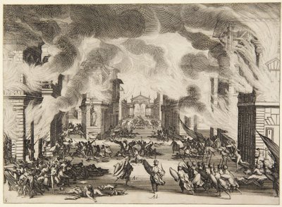 5. dějství ze série Soliman od Jacques Callot