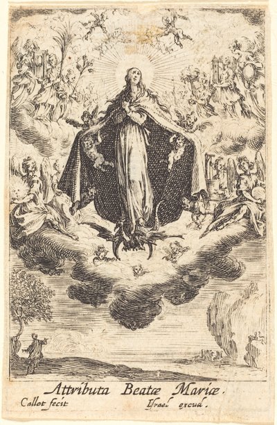 Atributy Panny Marie, v roce 1630 nebo později. od Jacques Callot