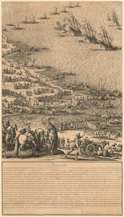 Detail z díla „Obléhání citadely Saint-Martin na Île de Ré“ od Jacques Callot