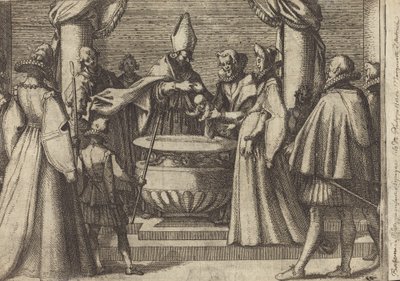 Křest španělského prince [verso] od Jacques Callot