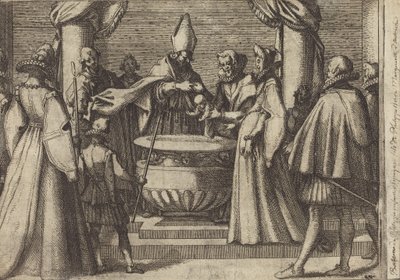 Křest španělského prince [verso] od Jacques Callot