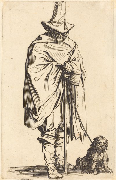 Žebrák se psem, c. 1622. od Jacques Callot
