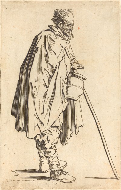 Žebrák s hrncem, c. 1622. od Jacques Callot