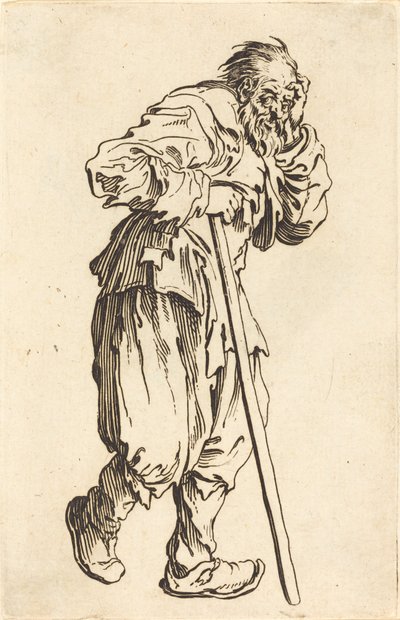 Žebrák s holí, c. 1622. od Jacques Callot