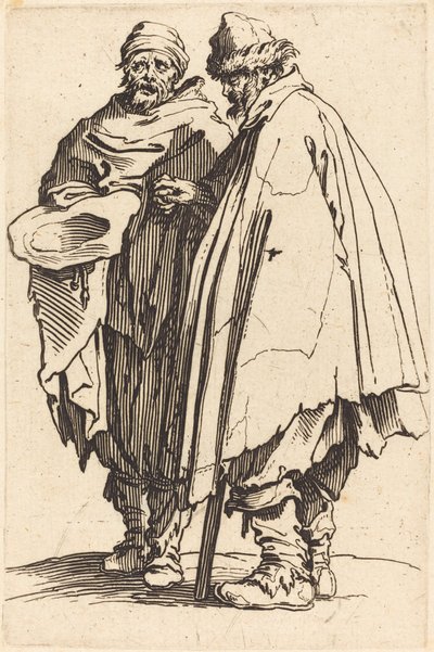 Slepý žebrák a společník od Jacques Callot