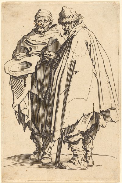 Slepý žebrák a společník, c. 1622. od Jacques Callot