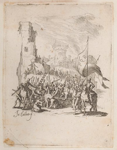 Kristus nesoucí kříž, ne. 10 z 11 od La Petite Passion od Jacques Callot