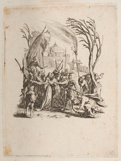 Kristus vydán Židům, ne. 4 z 11 od La Petite Passion od Jacques Callot