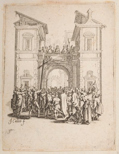 Kristus představený lidu, ne. 9 z 11 od La Petite Passion od Jacques Callot
