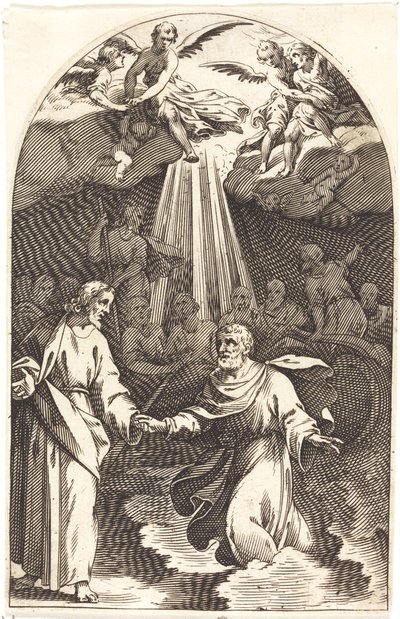 Kristus chodící po vodě [první deska], 16081611. od Jacques Callot