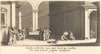 Kristus umývá nohy apoštolům od Jacques Callot