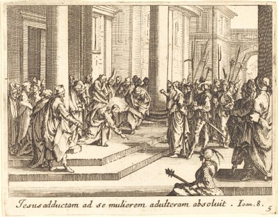 Kristus a žena přistižená při cizoložství, 1635. od Jacques Callot