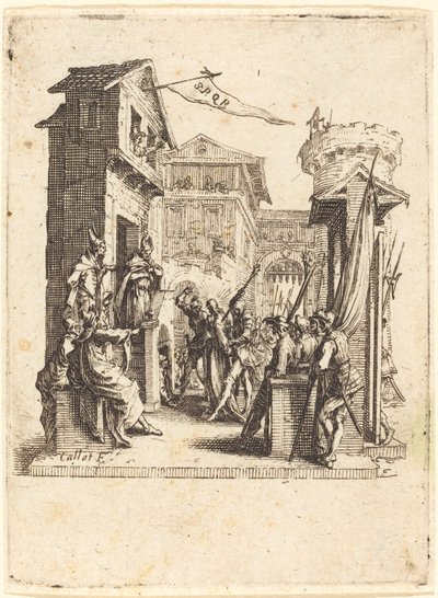 Kristus před Kaifášem, c. 16241625. od Jacques Callot