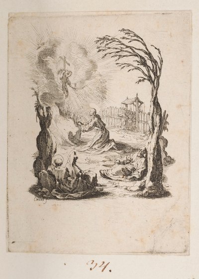 Kristus v zahradě Olivetské, č. 3 z 11 od La Petite Passion od Jacques Callot