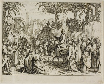 Kristův vjezd do Jeruzaléma z Nového zákona od Jacques Callot