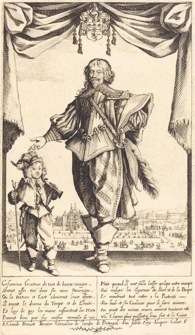 Claude Deruet a jeho syn Jean od Jacques Callot