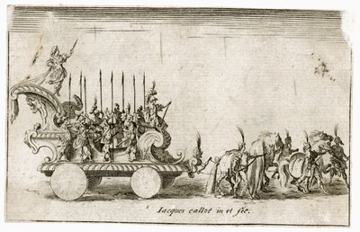 Combat a la barriere: (rytina): Vstup jeho výsosti vévody Karla IV., představující slunce... od Jacques Callot