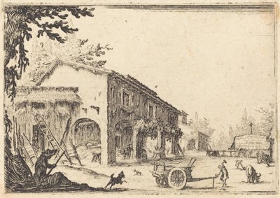 Nádvoří farmy od Jacques Callot