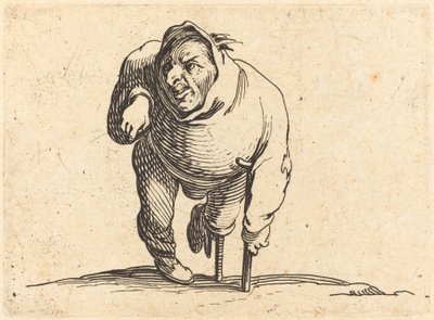 Mrzák s berlí a dřevěnou nohou od Jacques Callot