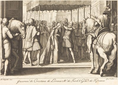 Korunování velkovévodkyně od Jacques Callot