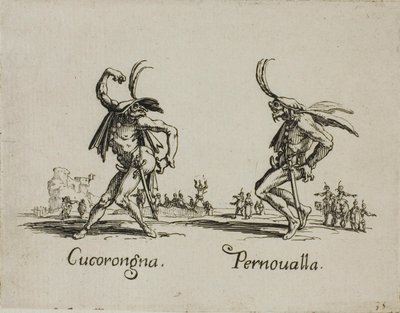Cucorongna - Pernovalla, talíř 2 od Balli di Sfessania od Jacques Callot