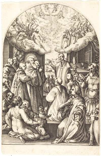 Smrt svatého Benedikta od Jacques Callot