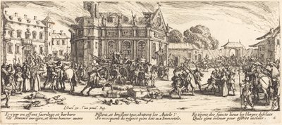 Zničení kláštera, c. 1633. od Jacques Callot