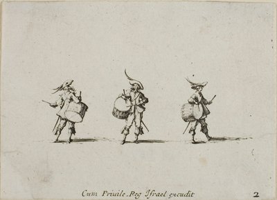 Drill with Drums, deska dva z The Military Exercises od Jacques Callot