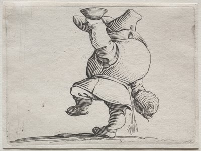 Piják při pohledu zezadu. od Jacques Callot