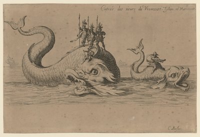 Příchod pana de Vroncourta, Tyllona a Marimonta od Jacques Callot