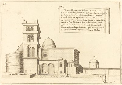 Povýšení kostela od Jacques Callot