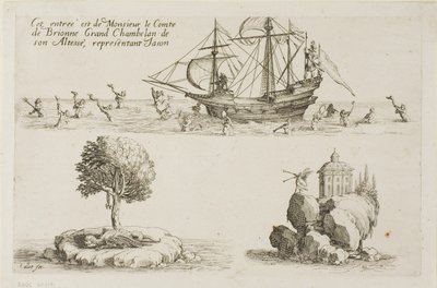 Vstup pana le Comte de Brionne, velkého komořího Jeho Výsosti, zastupujícího Jasona, z Boje u bariéry od Jacques Callot