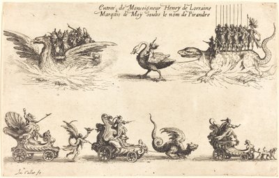 Vstup monseigneura Henryho de Lorraine, markýze de Moy, pod jménem Pirandre od Jacques Callot