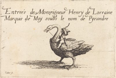 Vstup monseigneura Henryho de Lorraine, markýze de Moy, pod jménem Pirandre od Jacques Callot