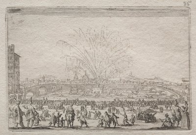Ohňostroj na Arnu od Jacques Callot